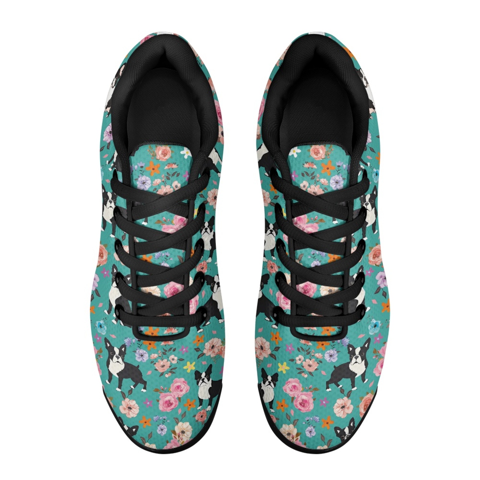 PENSTROLL Floral Boston Terrie - Knit Fabric Lace Up Sneakers recension och pris
