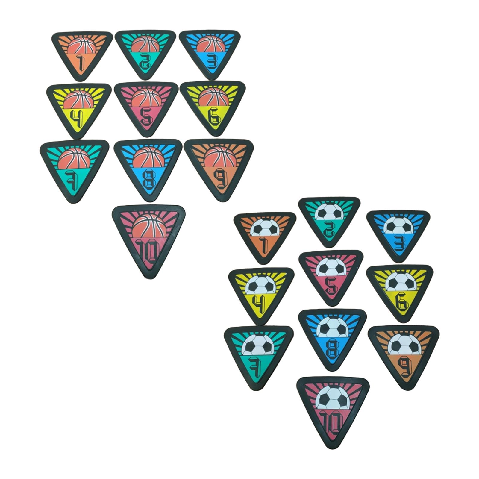 10x Numbered Floor Spot Marker - Shock Absorbing Gym Trainers recension och pris